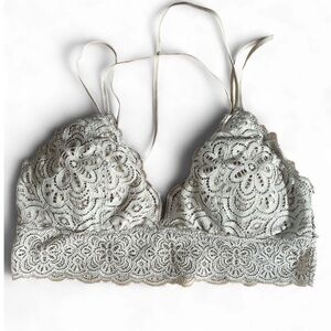 AERIE Lace Bralette - taupe size medium